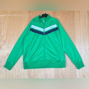 Nike Green and White Track Jacket